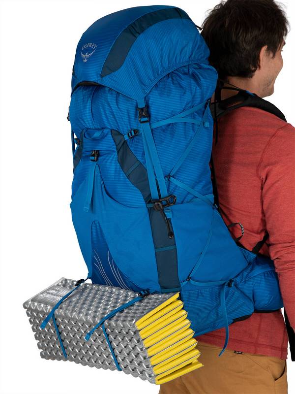 Sac &agrave; dos Exos/Eja Osprey: sangles de portage du tapis de sol pour bivouaquer
