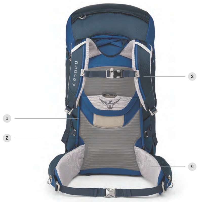 cargando especificidades da bolsa infantil Ace Osprey