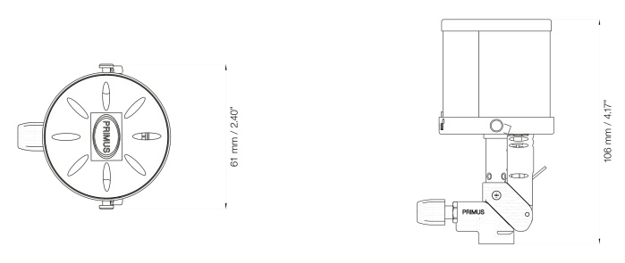 Dimensions de la lanterne Micron Steel Mesh Primus